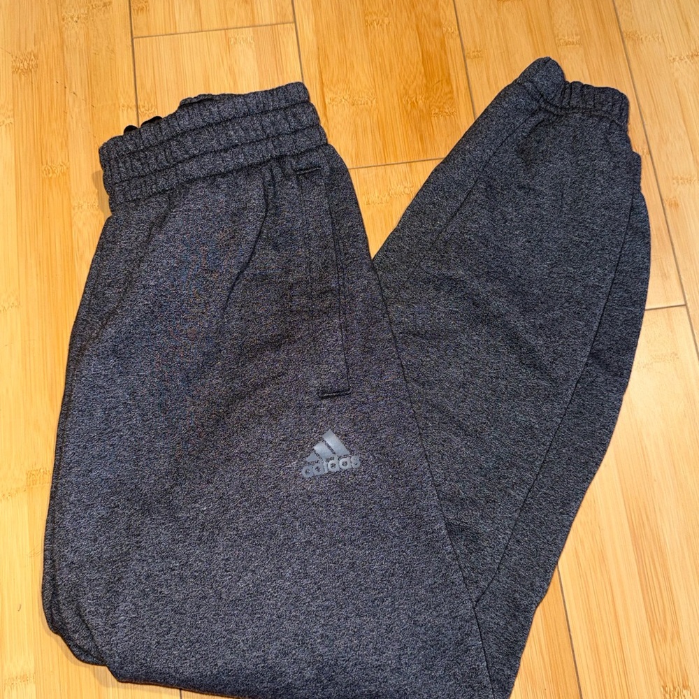 adidas Dark Heather Gray Jogger Sweatpants